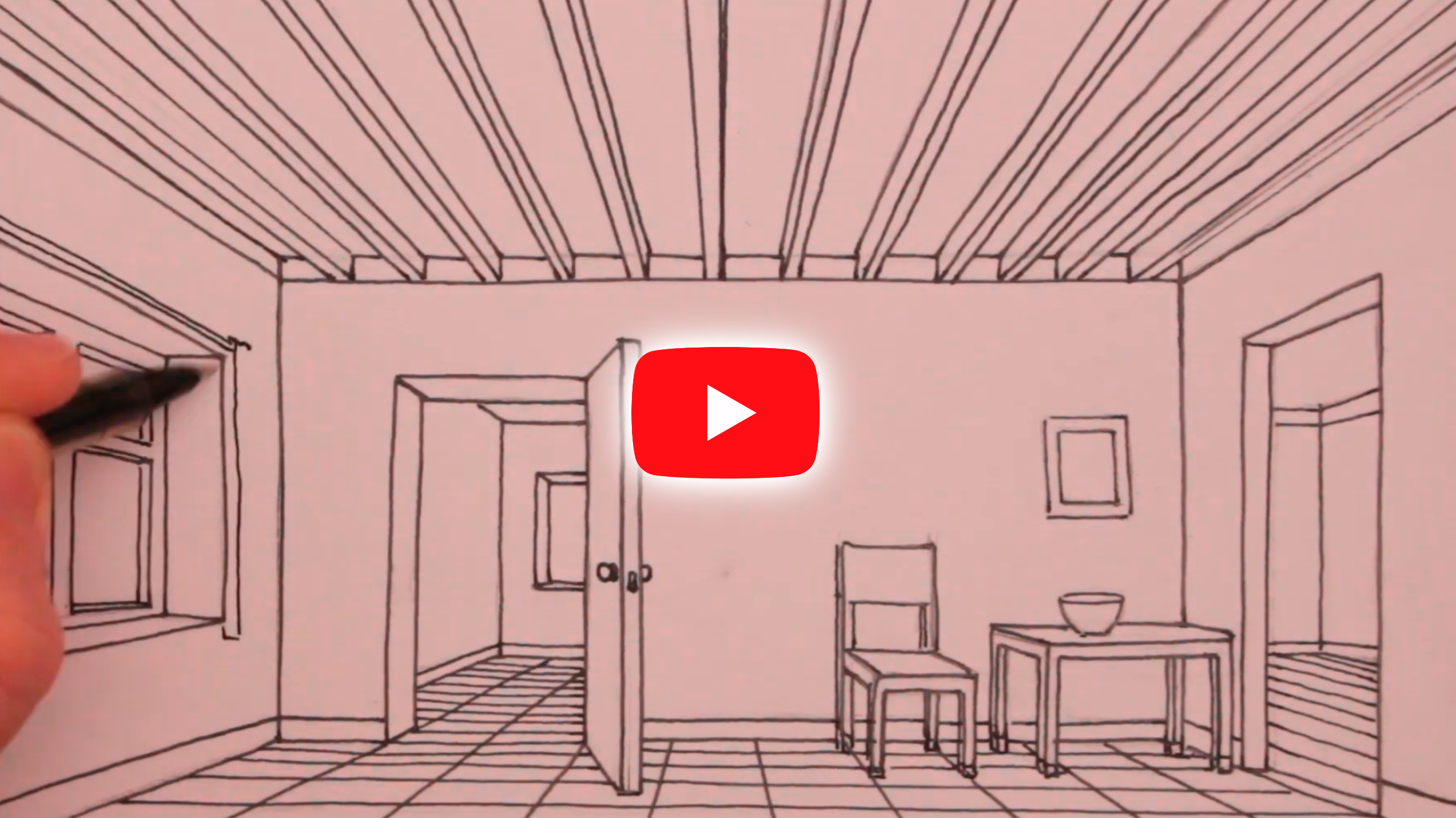 How to Draw a Room in 1-Point Perspective- Narrated Drawing.mp4
