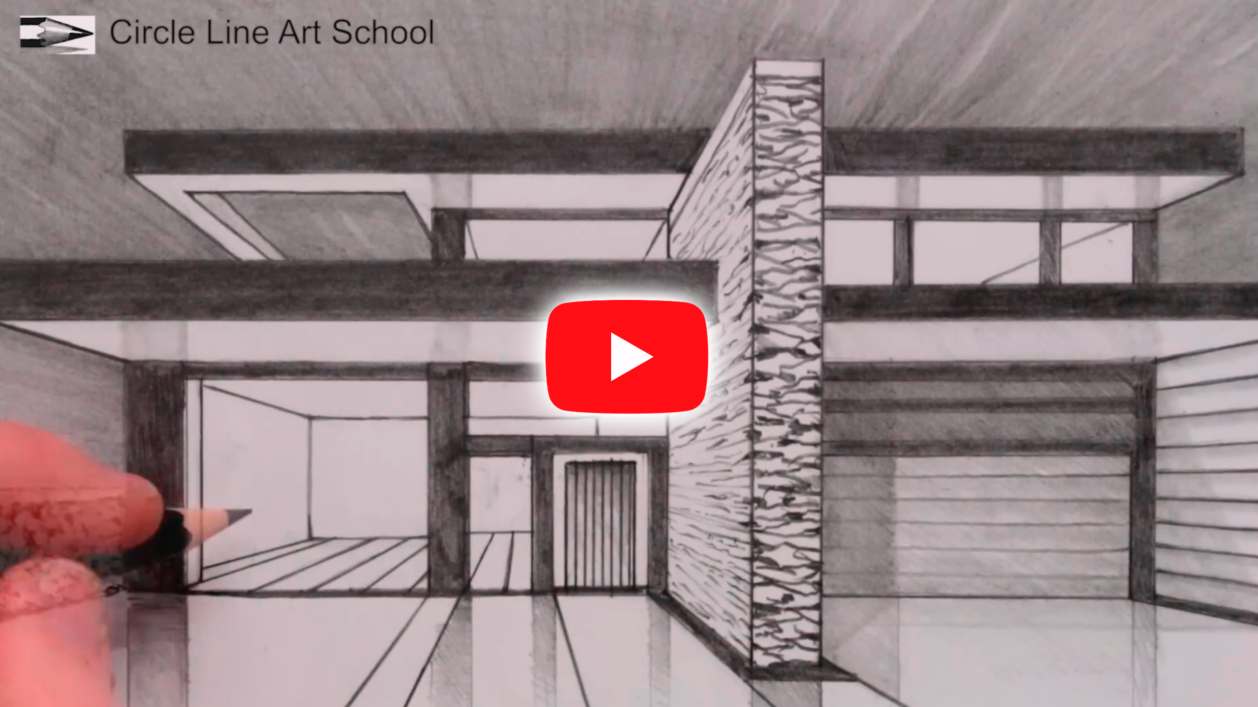 How to Draw a House in 1-Point Perspective- Vanishing Point.mp4